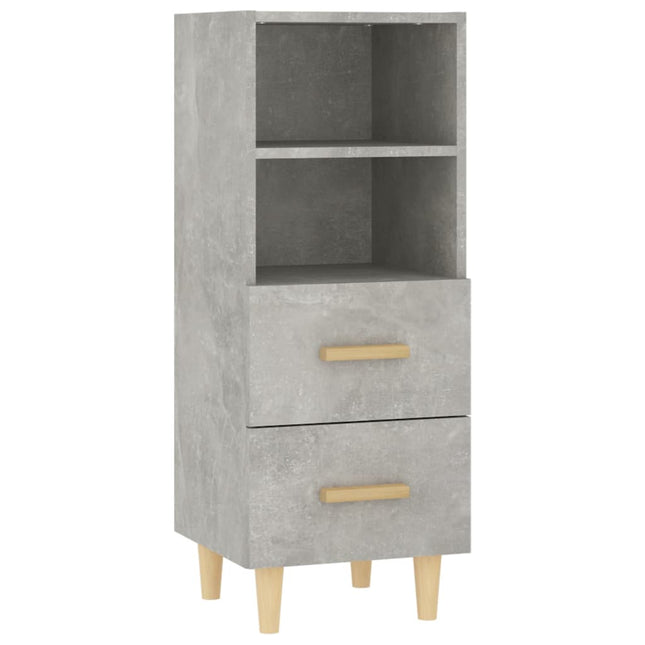 skænk 34,5x34x90 cm konstrueret træ betongrå
