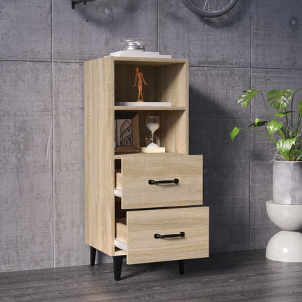 skænk 34,5x34x90 cm konstrueret træ sonoma-eg