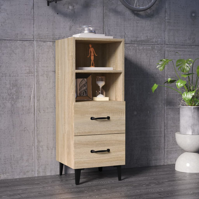 skænk 34,5x34x90 cm konstrueret træ sonoma-eg