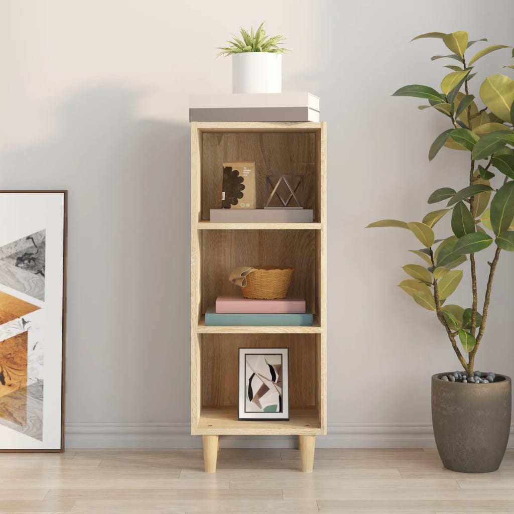 skænk 34,5x32,5x90 cm konstrueret træ sonoma-eg