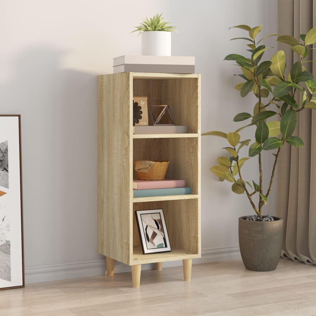 skænk 34,5x32,5x90 cm konstrueret træ sonoma-eg