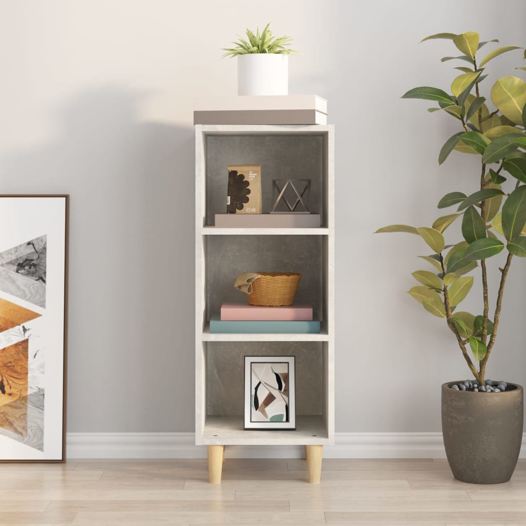 skænk 34,5x32,5x90 cm konstrueret træ betongrå