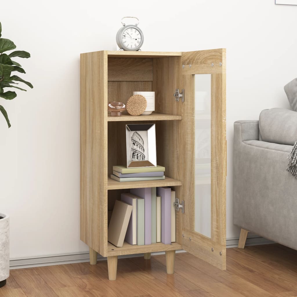 skænk 34,5x34x90 cm konstrueret træ sonoma-eg