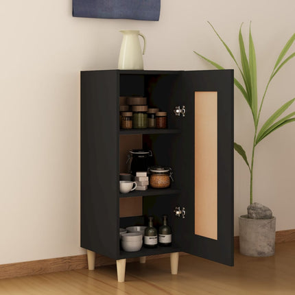 skænk 34,5x34x90 cm konstrueret træ sort