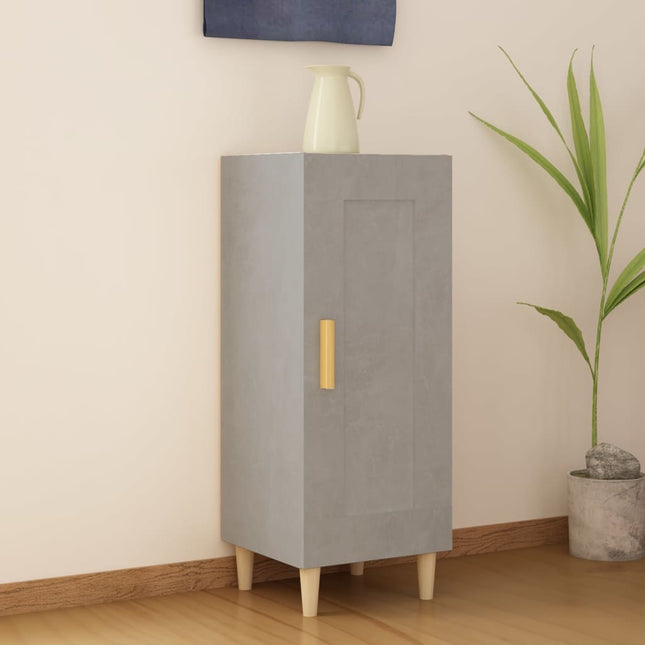 skænk 34,5x34x90 cm konstrueret træ betongrå