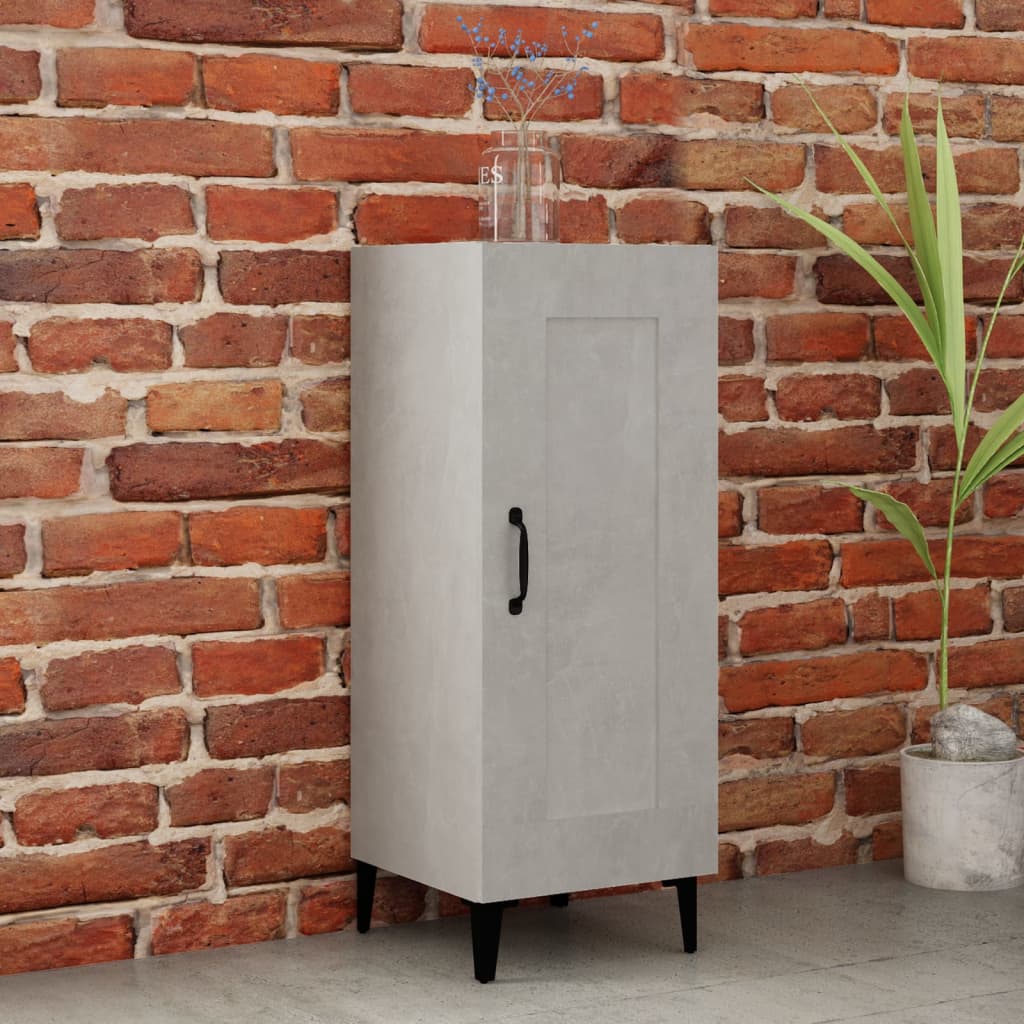 skænk 34,5x34x90 cm konstrueret træ betongrå