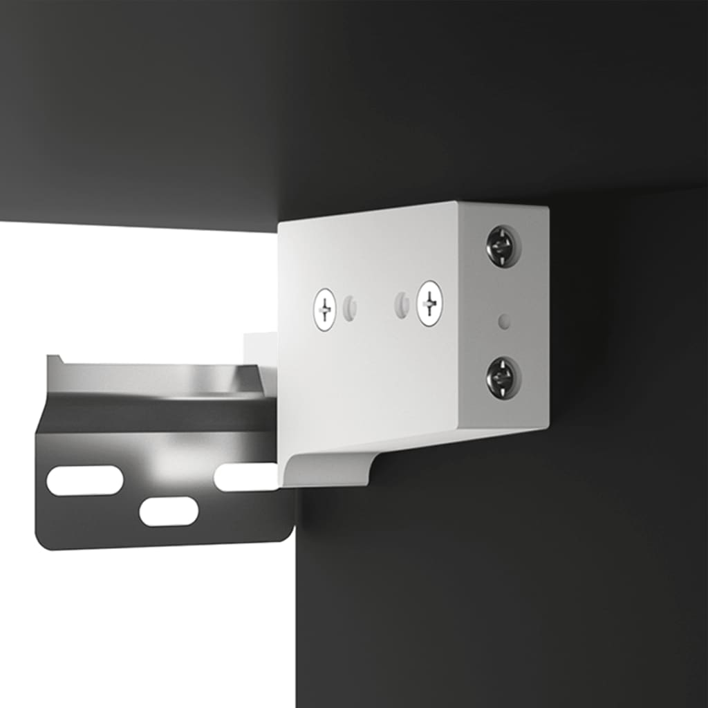 vægskab 35x34x90 cm konstrueret træ sort