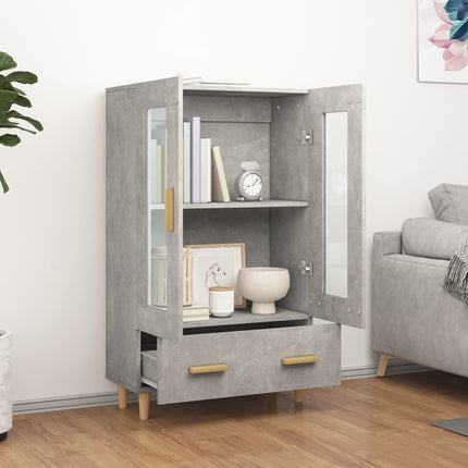skab 70x31x115 cm konstrueret træ betongrå