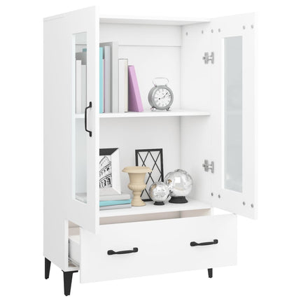 skab 70x31x115 cm konstrueret træ hvid