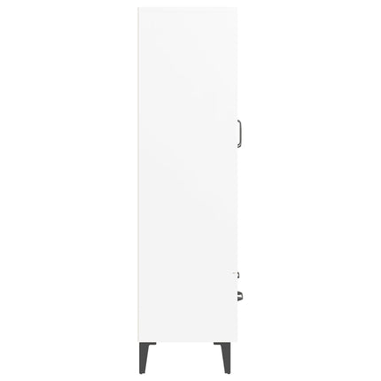 skab 70x31x115 cm konstrueret træ hvid