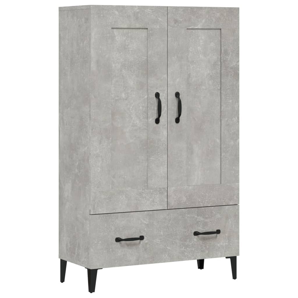 skab 70x31x115 cm konstrueret træ betongrå