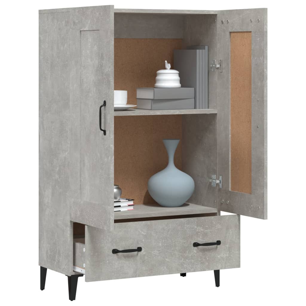 skab 70x31x115 cm konstrueret træ betongrå