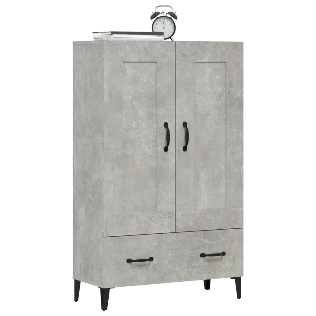 skab 70x31x115 cm konstrueret træ betongrå