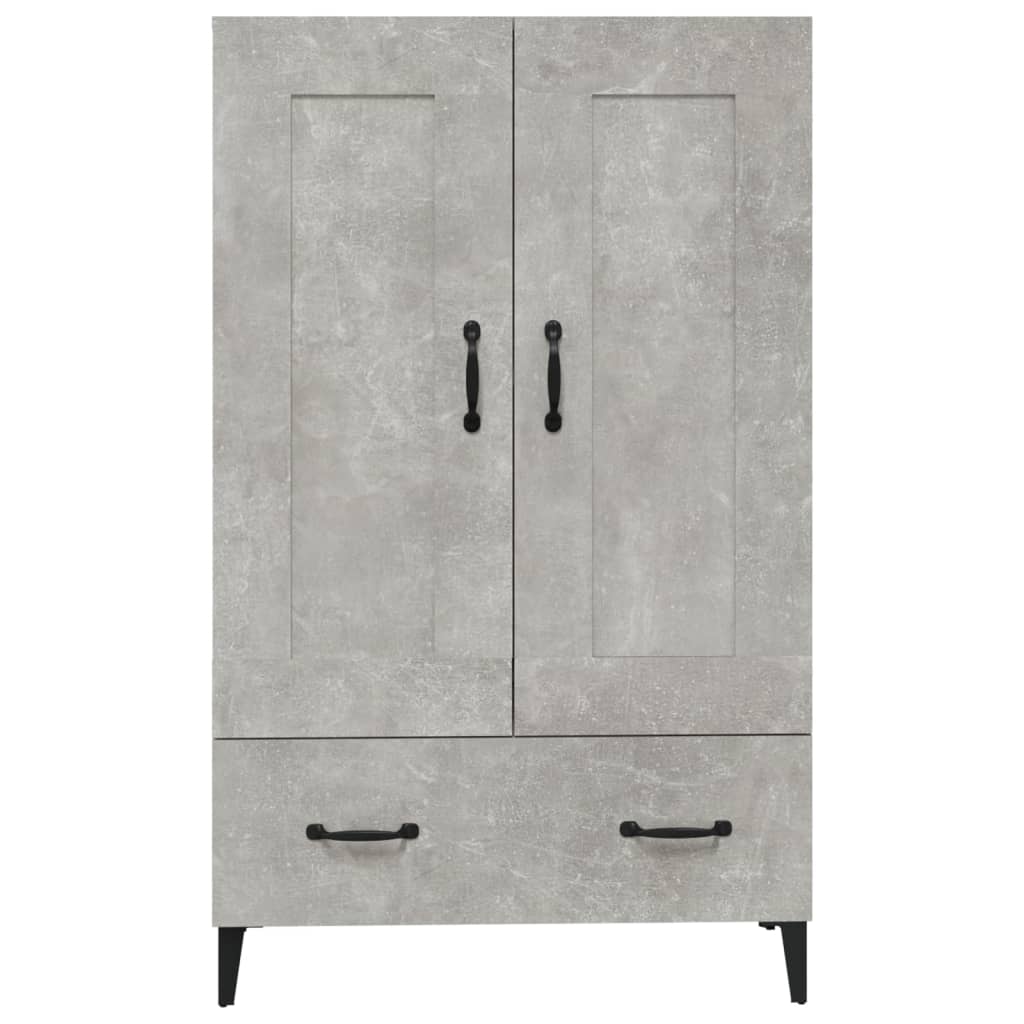 skab 70x31x115 cm konstrueret træ betongrå