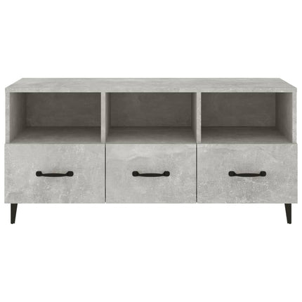 tv-bord 102x35x50 cm konstrueret træ betongrå