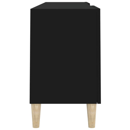 tv-bord 150x30x50 cm konstrueret træ sort