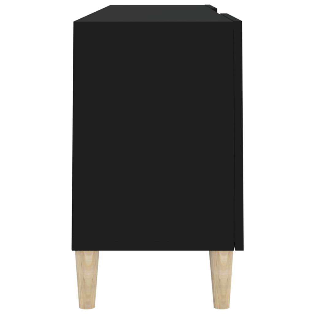 tv-bord 150x30x50 cm konstrueret træ sort