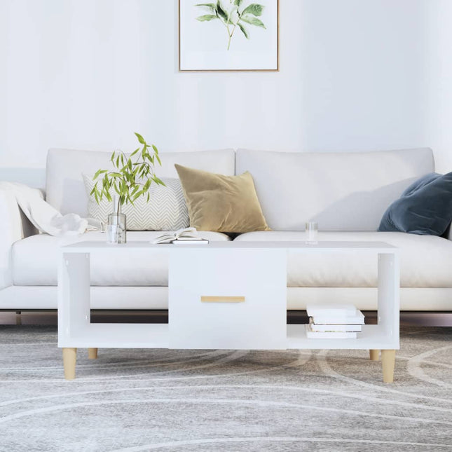 sofabord 102x50x40 cm konstrueret træ hvid