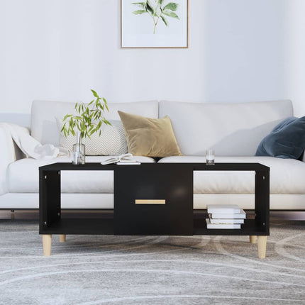 sofabord 102x50x40 cm konstrueret træ sort