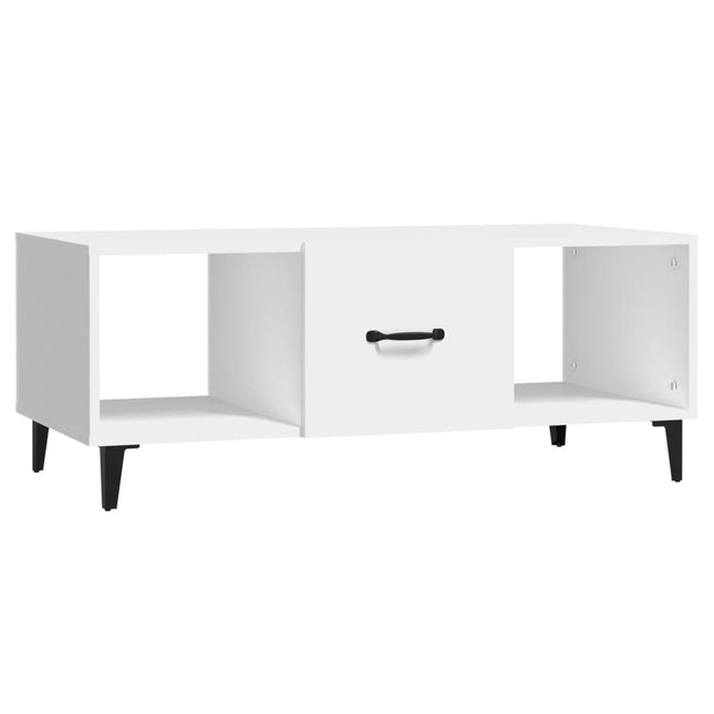 sofabord 102x50x40 cm konstrueret træ hvid