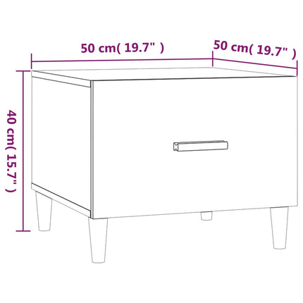 sofabord 50x50x40 cm konstrueret træ sort