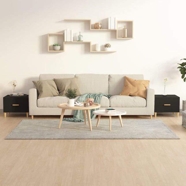 sofaborde 2 stk. 50x50x40 cm konstrueret træ sort
