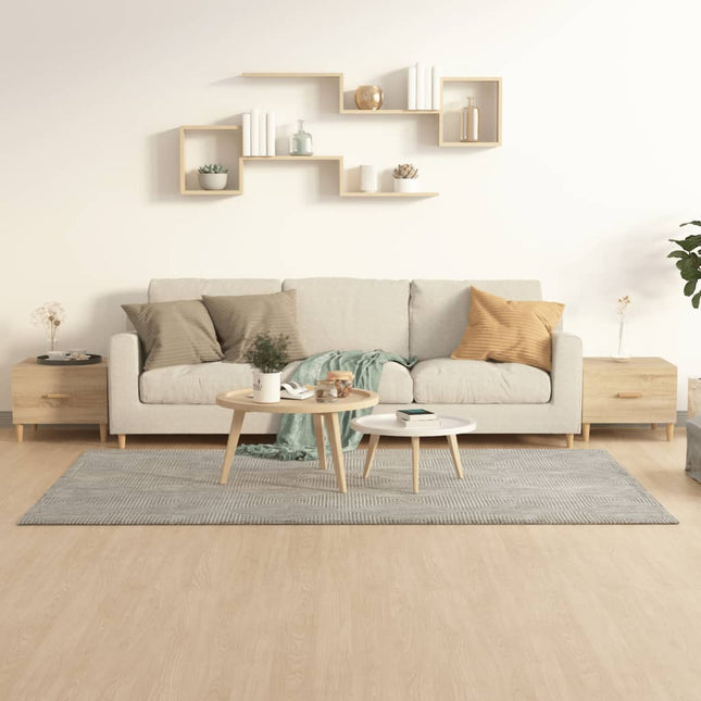 sofaborde 2 stk. 50x50x40 cm konstrueret træ sonoma-eg