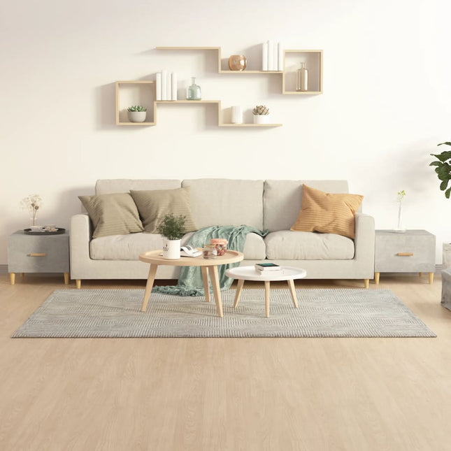 sofaborde 2 stk. 50x50x40 cm konstrueret træ betongrå