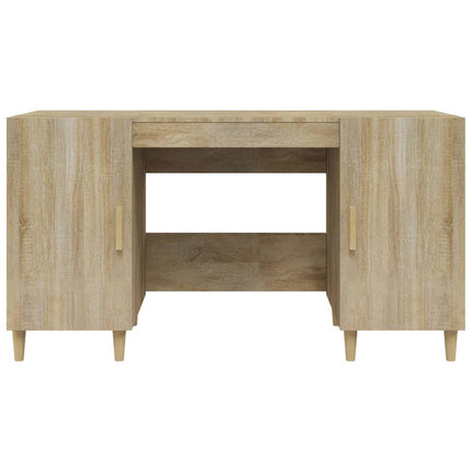 skrivebord 140x50x75 cm konstrueret træ sonoma-eg