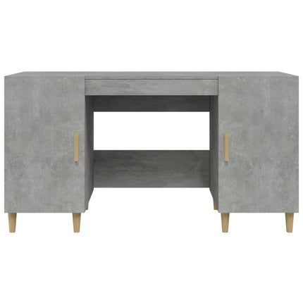 skrivebord 140x50x75 cm konstrueret træ betongrå