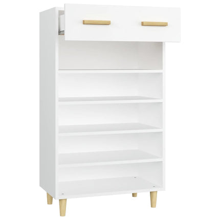 skoreol 60x35x105 cm konstrueret træ hvid