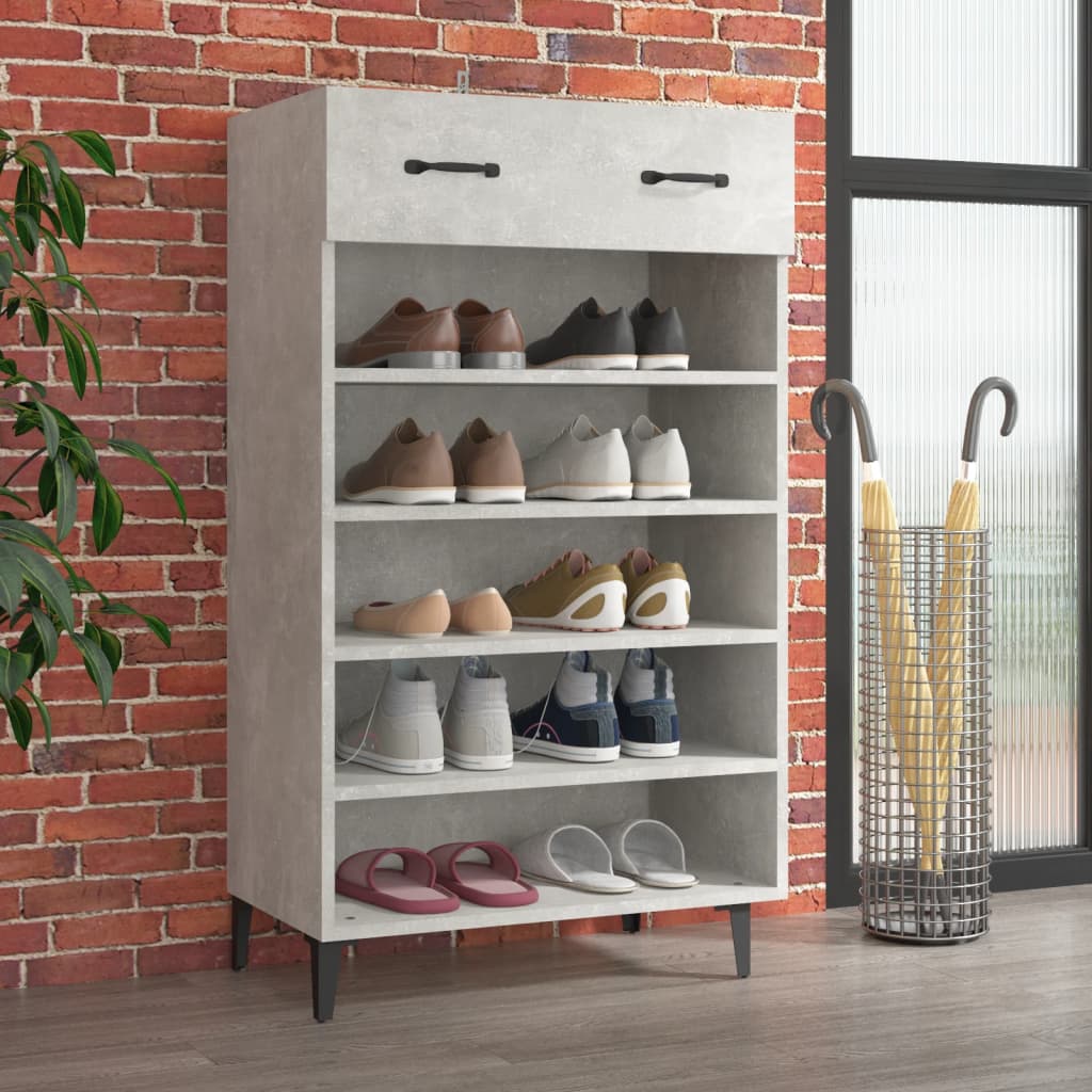 skoreol 60x35x105 cm konstrueret træ betongrå