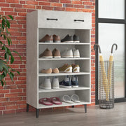 skoreol 60x35x105 cm konstrueret træ betongrå