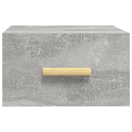 væghængt sengebord 35x35x20 cm betongrå