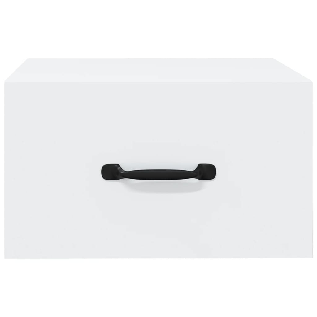 væghængt sengebord 35x35x20 cm hvid