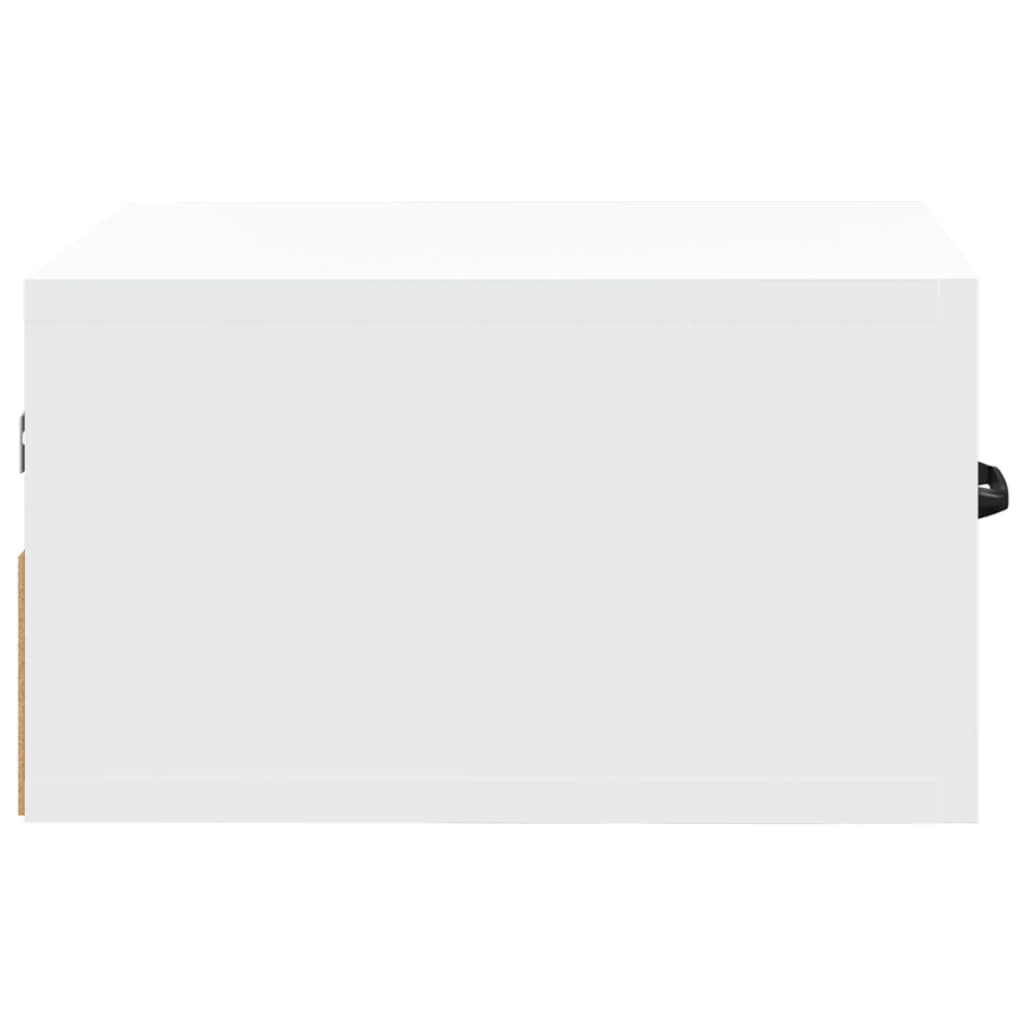 væghængt sengebord 35x35x20 cm hvid