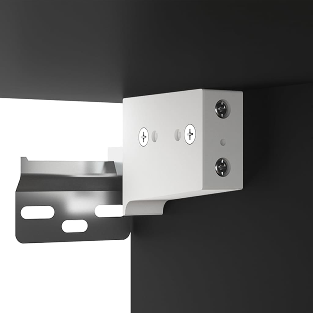 væghængte sengeborde 2 stk. 35x35x20 cm sort