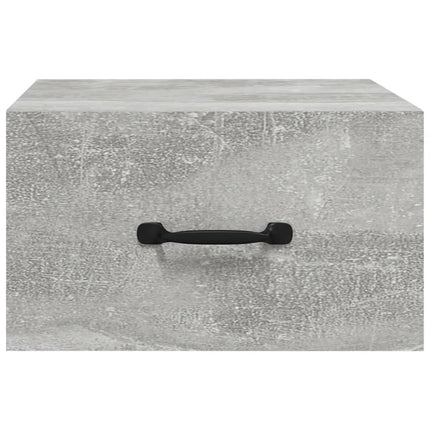 væghængt sengebord 35x35x20 cm betongrå