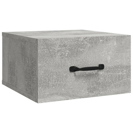 væghængte sengeborde 2 stk. 35x35x20 cm betongrå