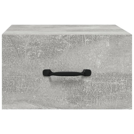 væghængte sengeborde 2 stk. 35x35x20 cm betongrå
