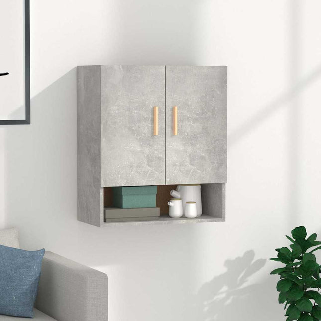 vægskab 60x31x70 cm konstrueret træ betongrå