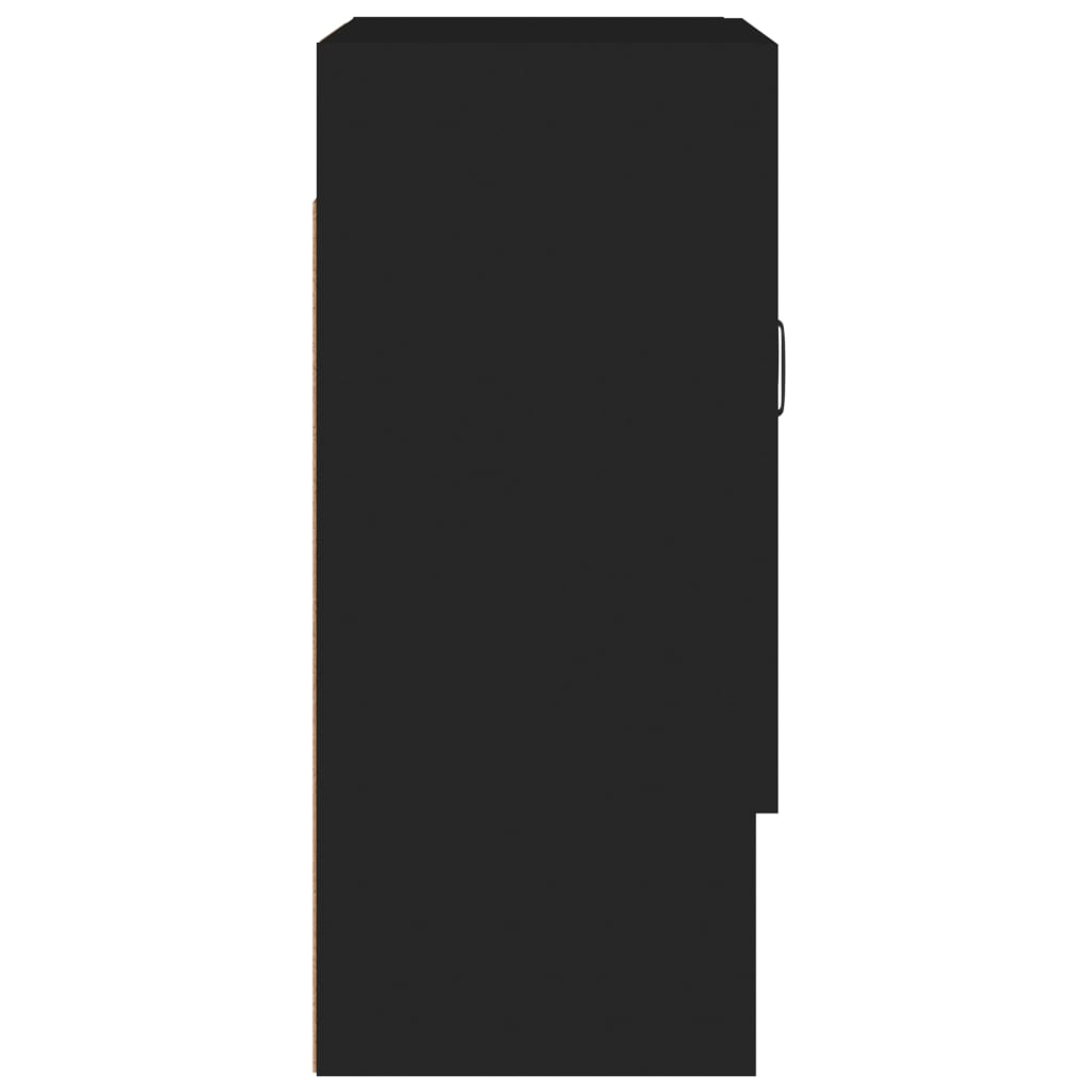vægskab 60x31x70 cm konstrueret træ sort