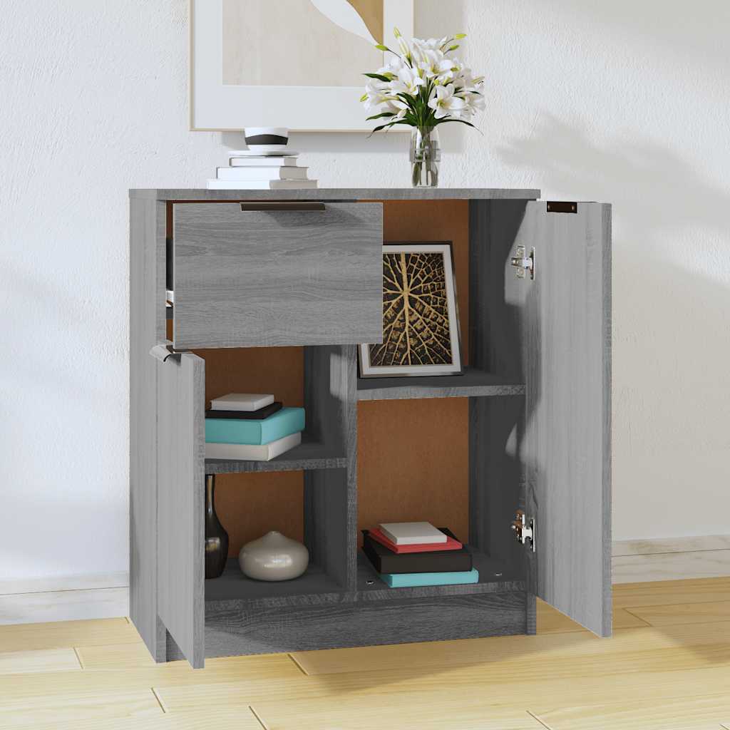 skænk 60x30x70 cm konstrueret træ grå sonoma-eg