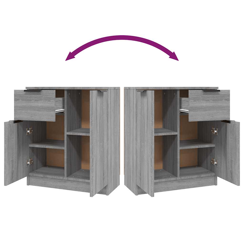 skænk 60x30x70 cm konstrueret træ grå sonoma-eg