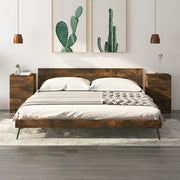 sengeborde 2 stk. 40x35x70 cm røget egetræsfarve