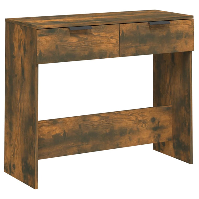 konsolbord 90x36x75 cm konstrueret træ røget egetræsfarve