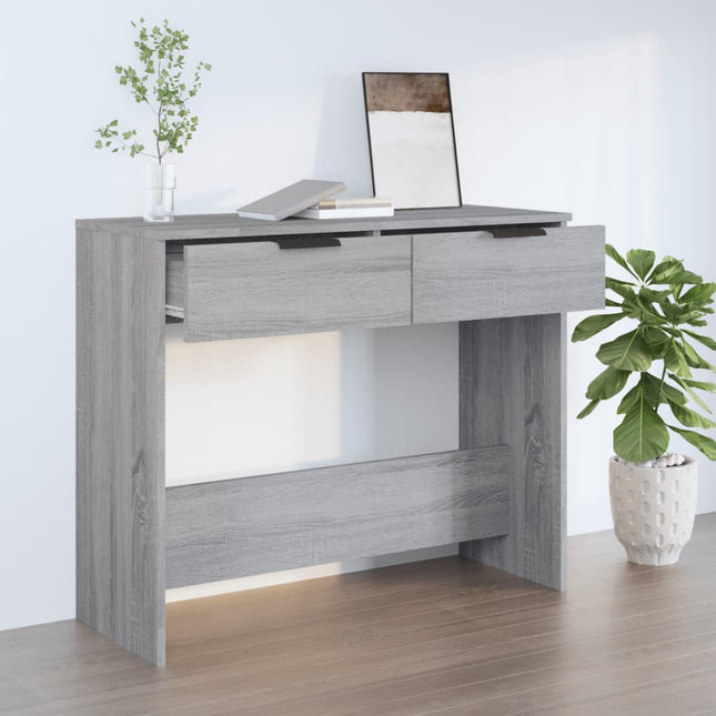 sofabord 90x36x75 cm konstrueret træ grå sonoma-eg