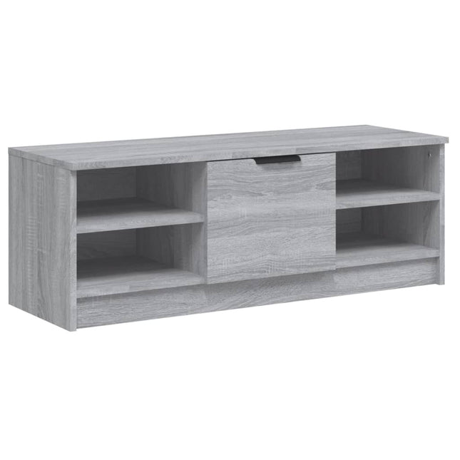 tv-bord 102x35,5x36,5 cm konstrueret træ grå sonoma-eg