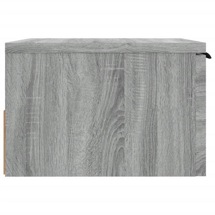 væghængte sengeborde 2 stk. 34x30x20 cm grå sonoma-eg