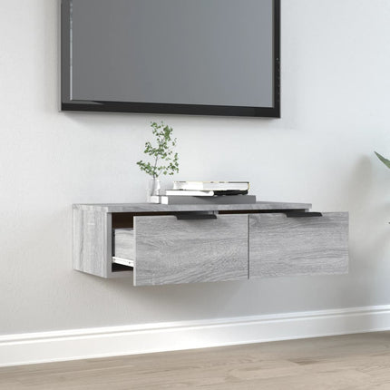 vægskab 68x30x20 cm konstrueret træ grå sonoma-eg